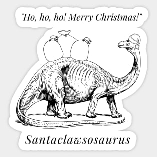 Santa Claus Dinosaur Sticker